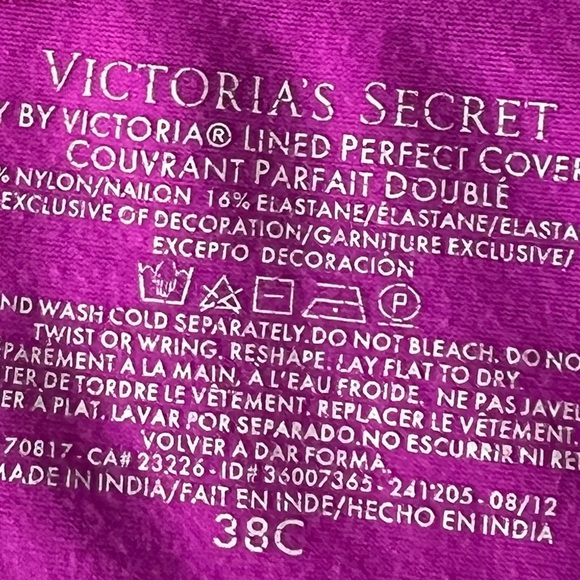 Victoria’s Secret Body By Victoria Lined Perfect Coverage Bra Size 38C - Picture 4 of 4